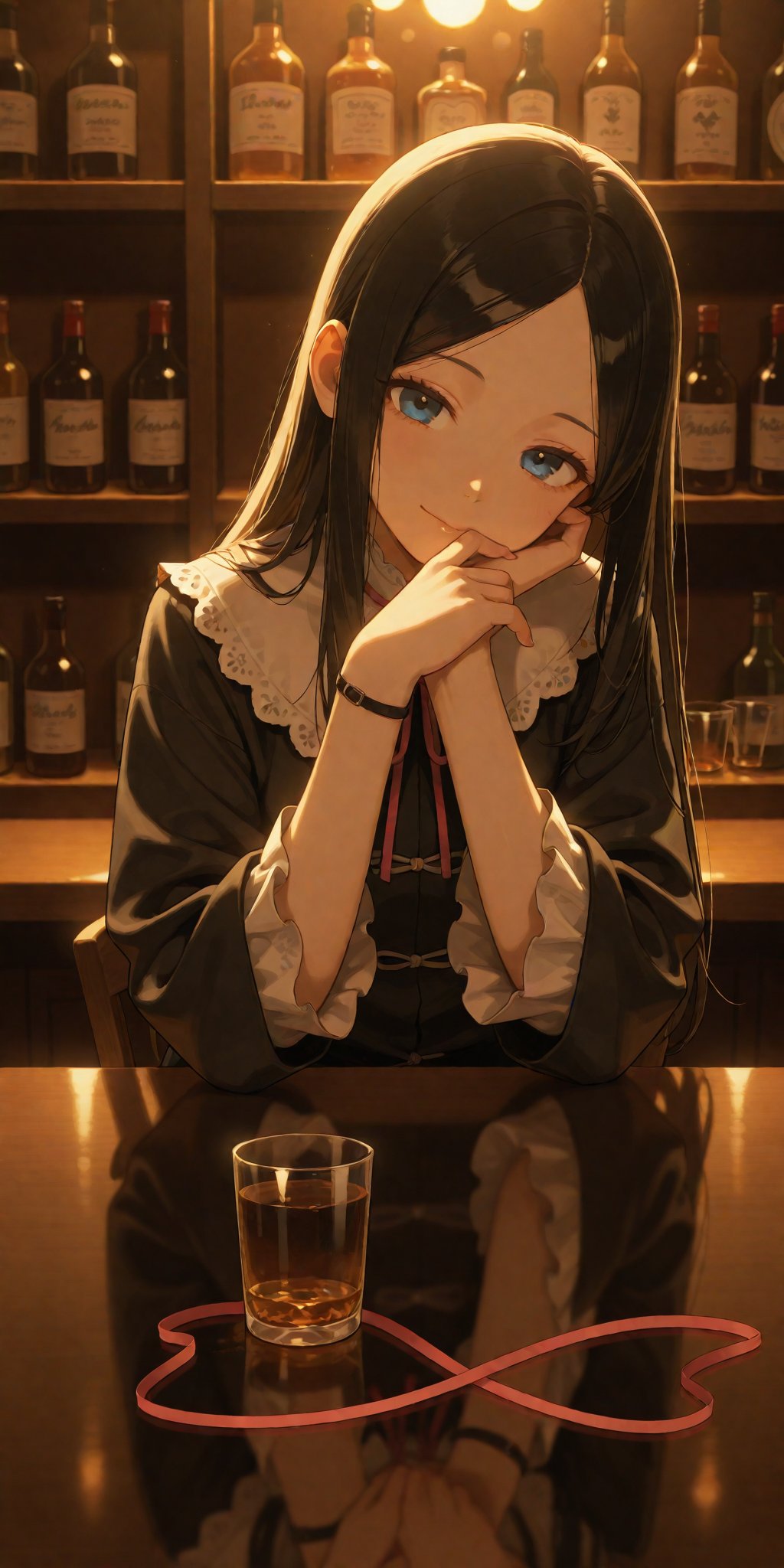long hair,  solo,  bottle by 京野菜（kyo8sai） on Tensor.Art