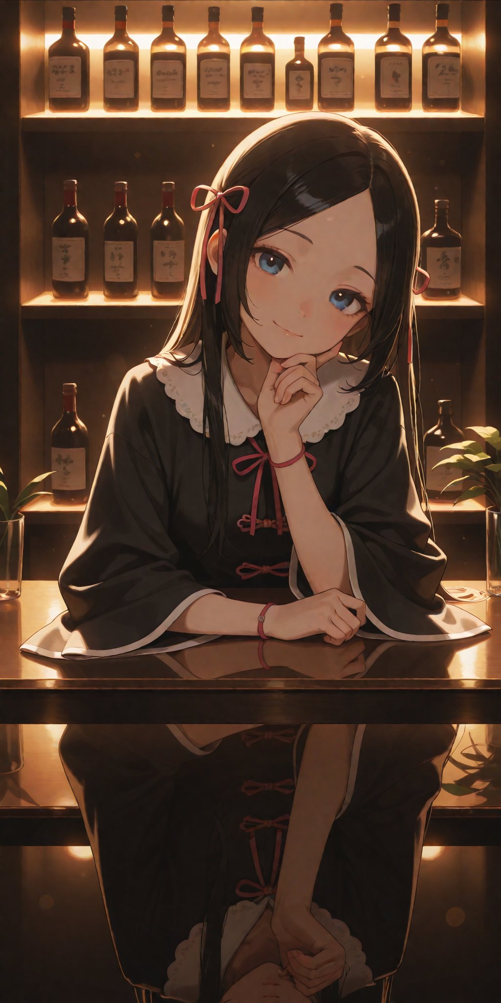 long hair,  solo,  bottle by 京野菜（kyo8sai） on Tensor.Art