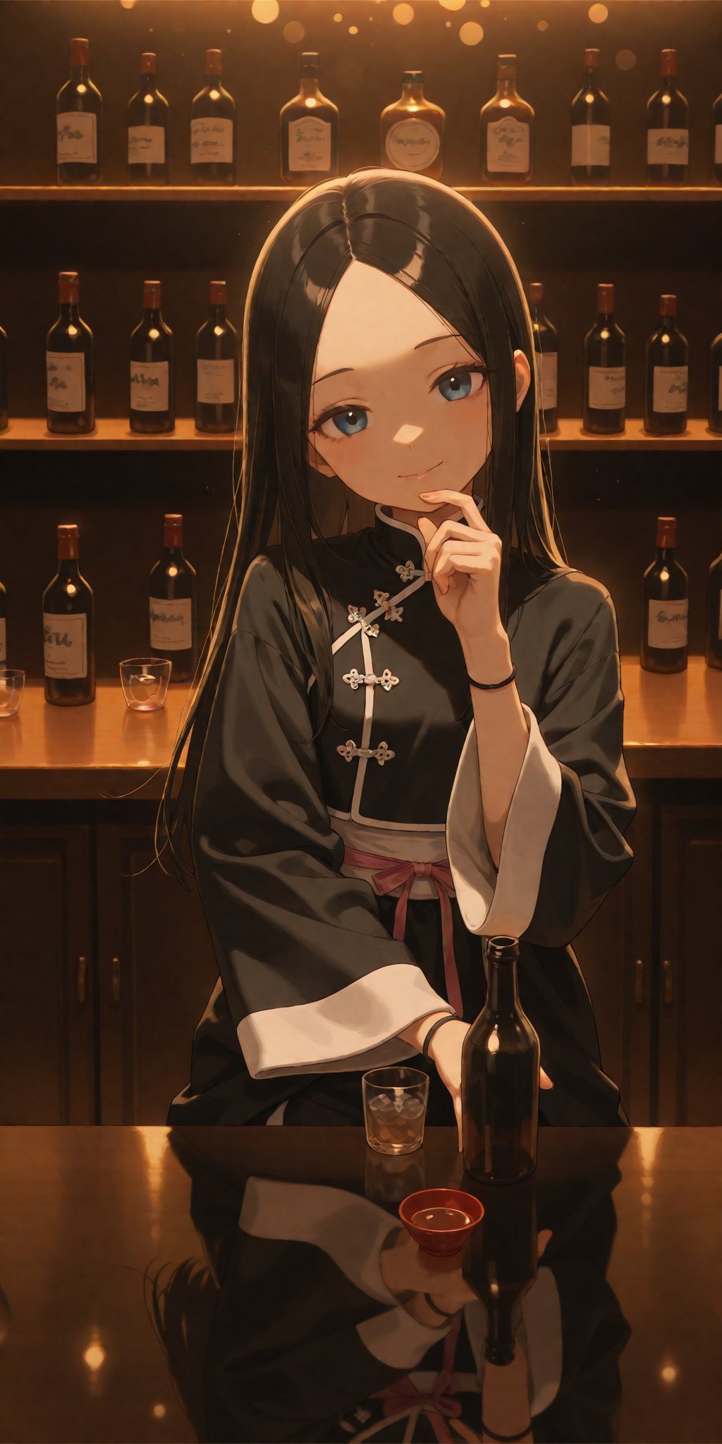 long hair,  solo,  bottle by 京野菜（kyo8sai） on Tensor.Art