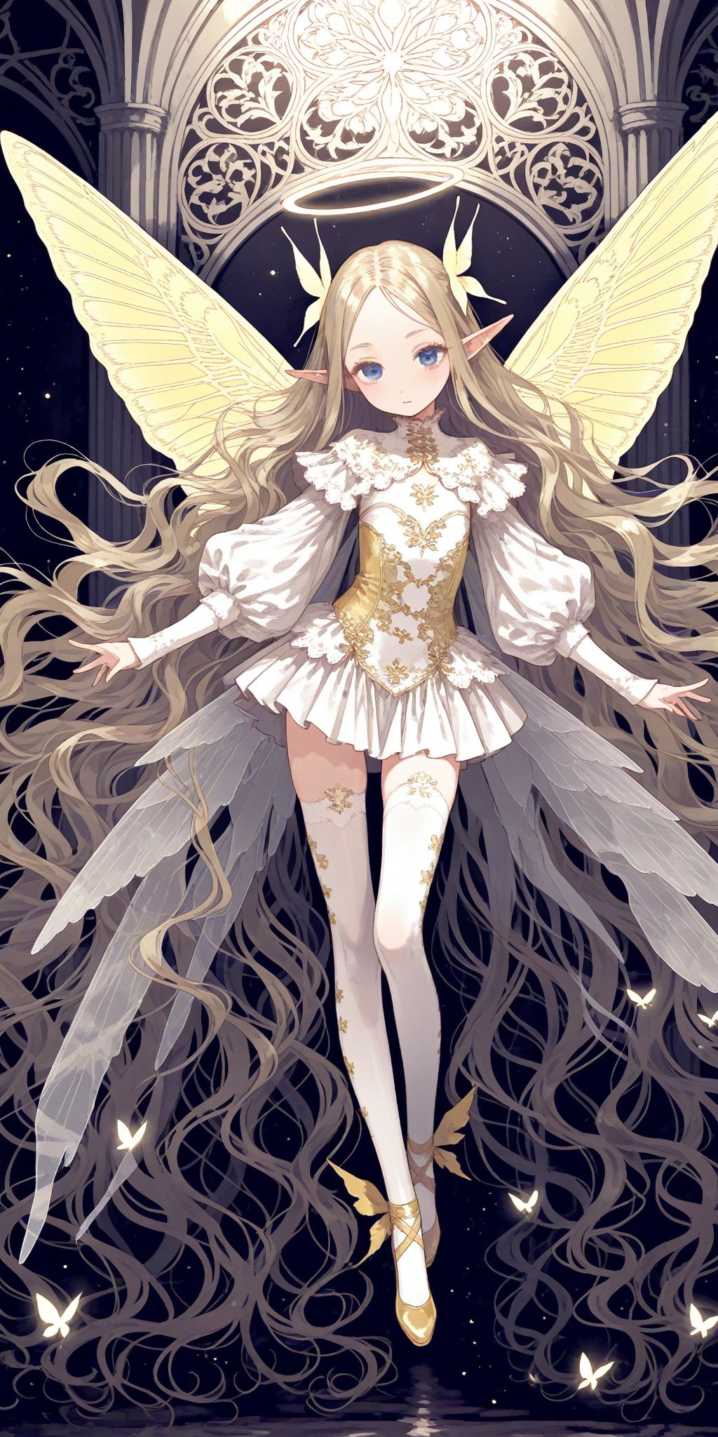 wings,  long hair,  very long hair by 京野菜（kyo8sai） on Tensor.Art