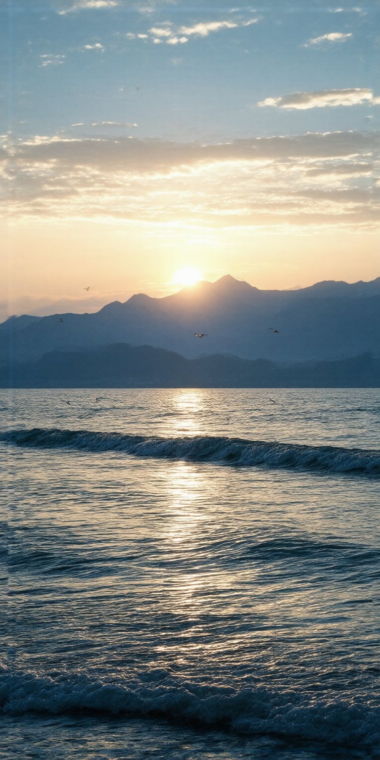 Title: Sunset Serenity: A Coastal Symphony Subtitle: Embracing the Colors of Dusk Along the shoreline bathed in the warm h...