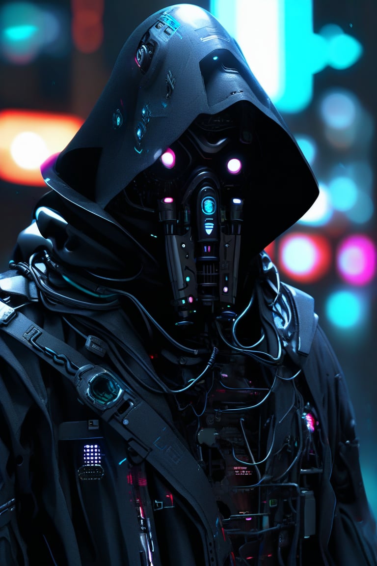 Cyberpunk Plague Doctor Cyborg,  futuristic reinterpretation,  LED eyes by maehara on Tensor.Art