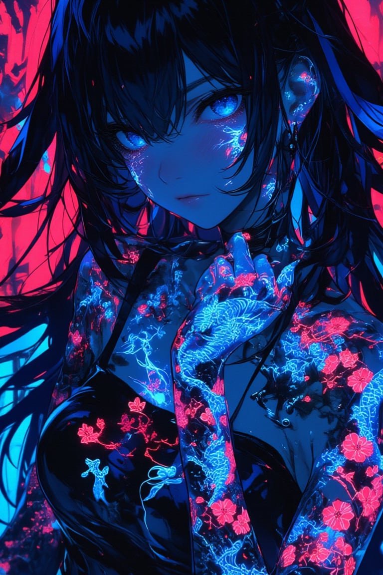 anime style,  1 girl,  gothic emo girl by maehara on Tensor.Art