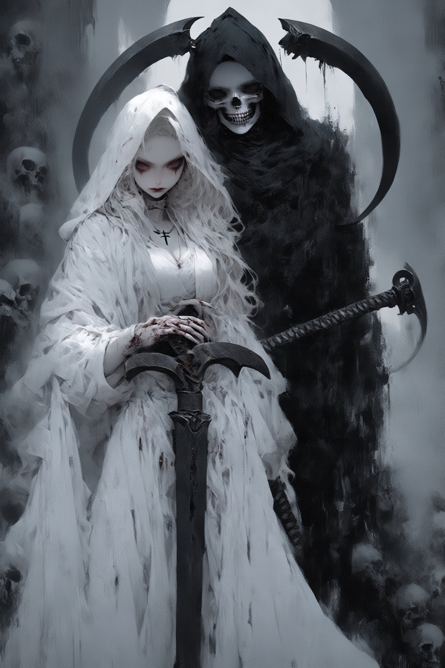 Beautiful albino girl,  , by maehara on Tensor.Art