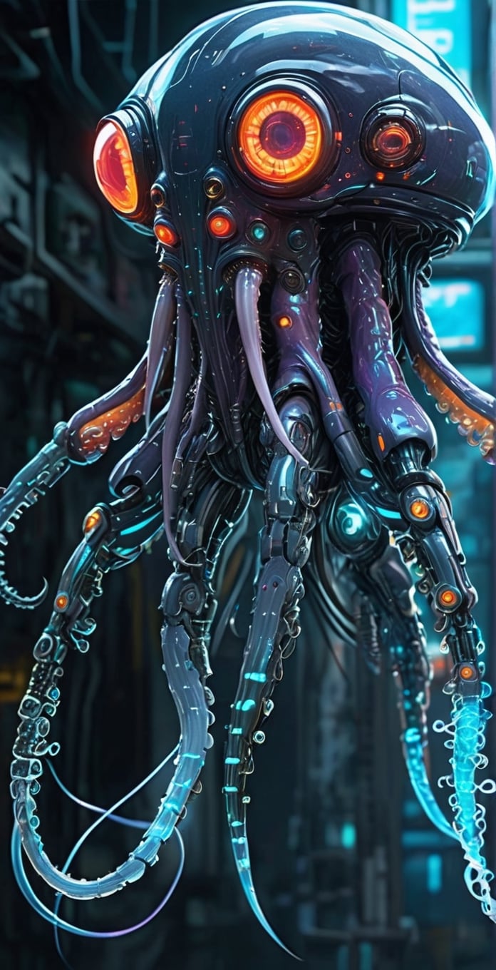 The Cybernetic Overlord Squid is a towering cephalopod,  enhanced with cybernetic implants and futuristic technology. Its...