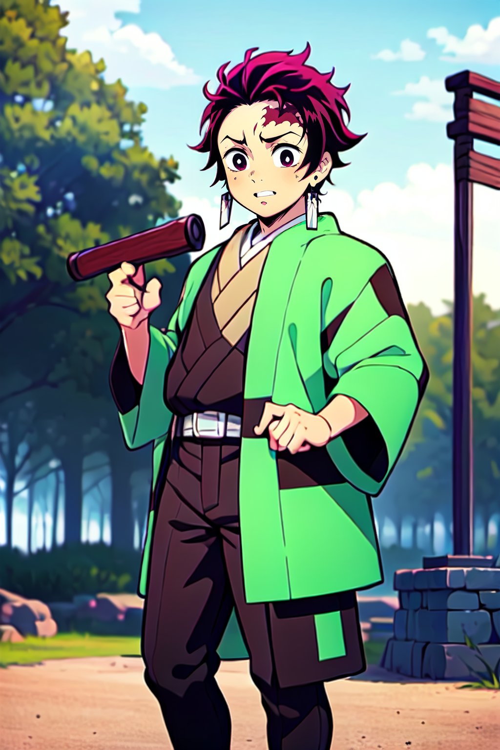 kamado_tanjirou, holding_rpg