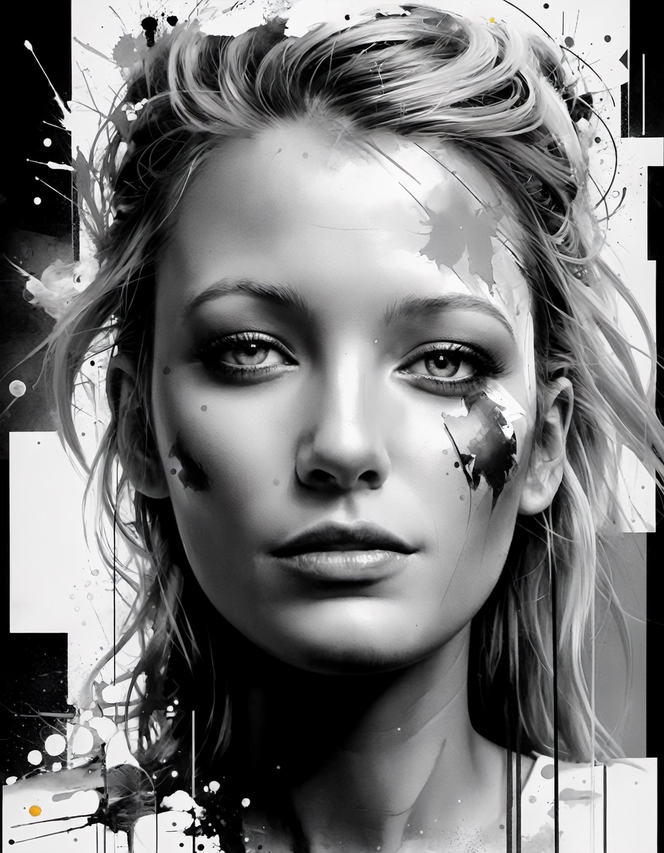 (art by Patrice Murciano:0.85), (art by Russ Mills:0.5), (divine:0.8),                                                                                                                                                                                                                                                                               collage by Antonio Mora,
,blake lively