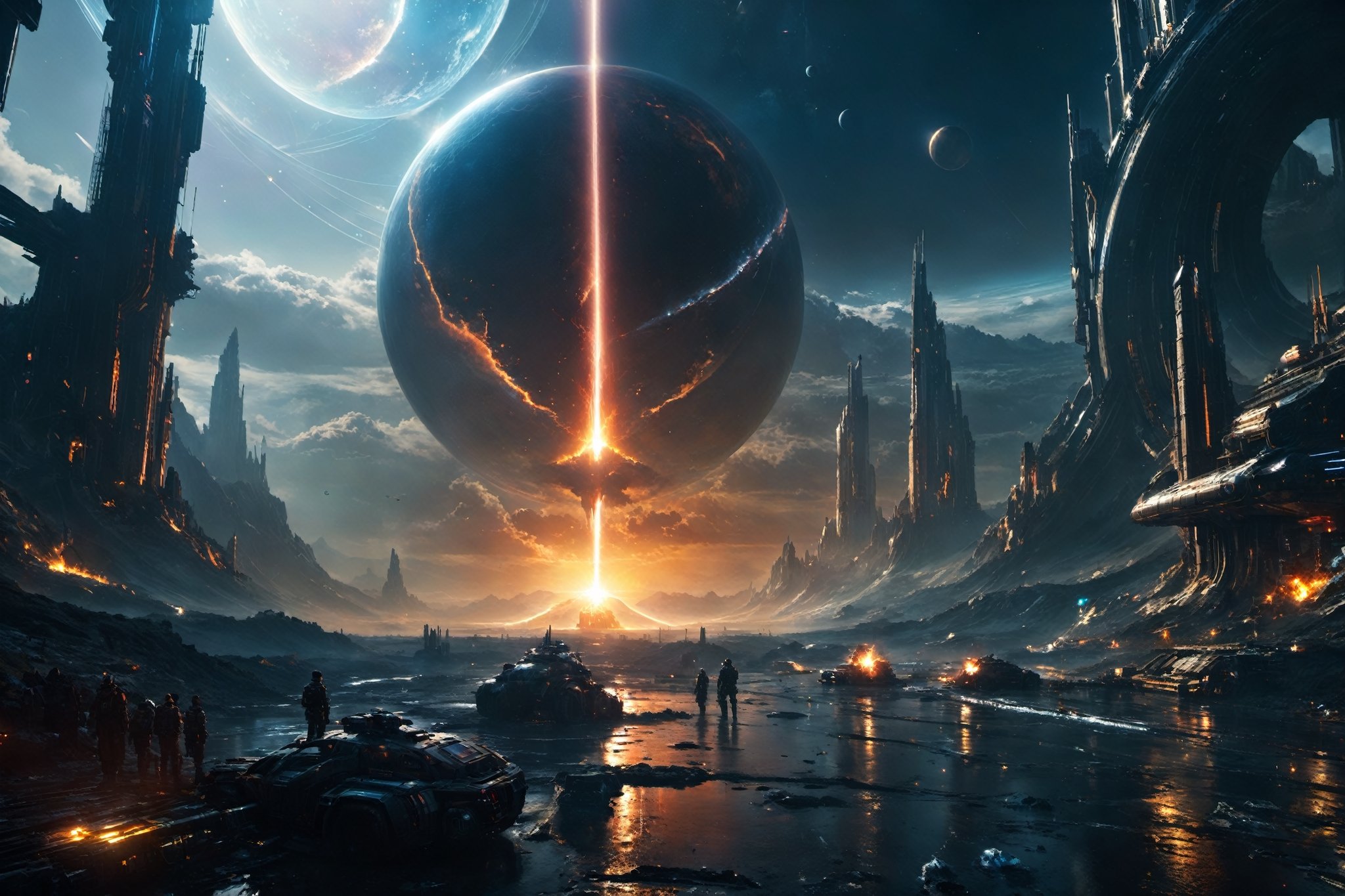 Ringworld by Larry Niven ,  alien planet ,  panorama by A.I. DIGITAL ARTS N.Y on Tensor.Art