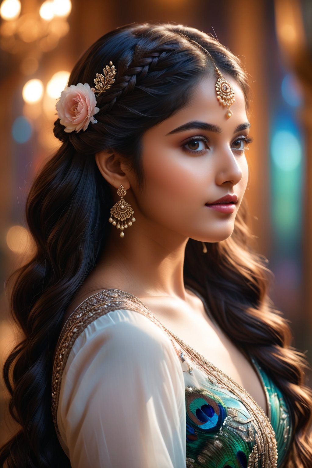 A breathtakingly beautiful 18-year-old girl named Anikha,  who is the epitome of elegance and charm. She stands out as the...