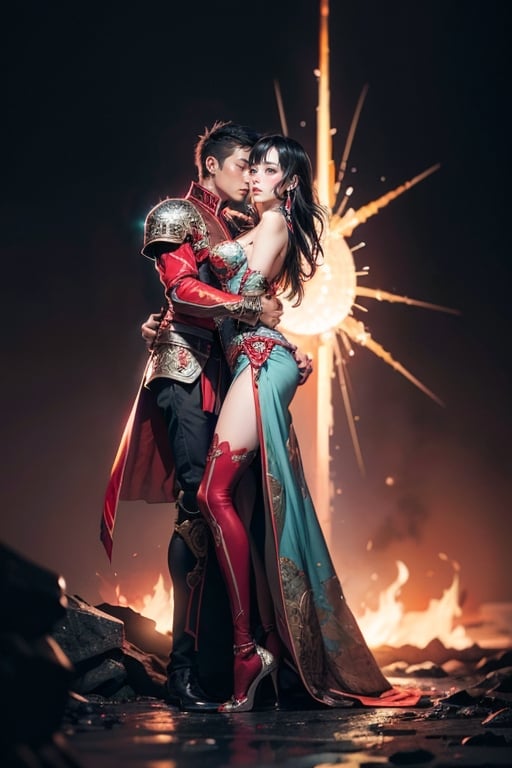 Story,  1 man & 1 girl,  mature asian man warrior by 忠于原创Oringin Spark on Tensor.Art