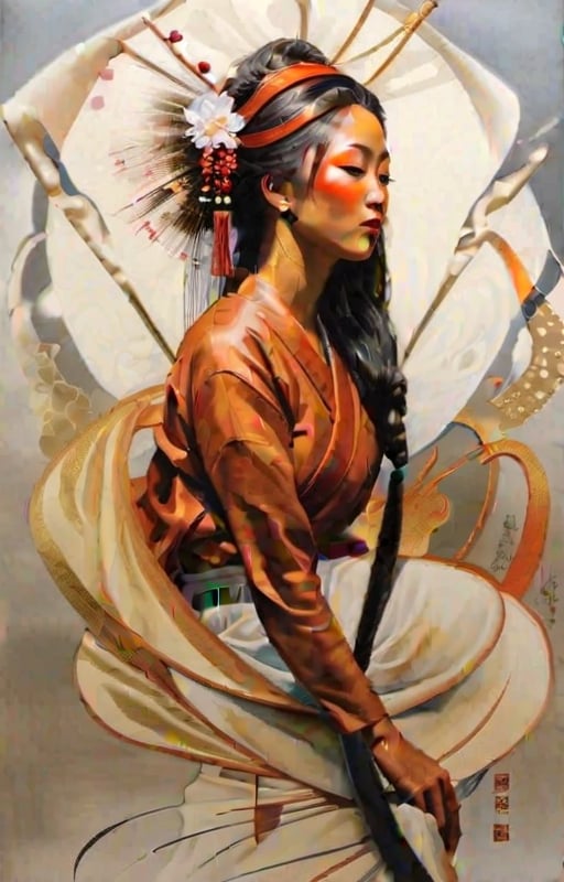 Born in Saitama Prefecture,  she graduated from the Japanese Painting Group of the Graduate School of Fine Arts,  Tokyo Un...