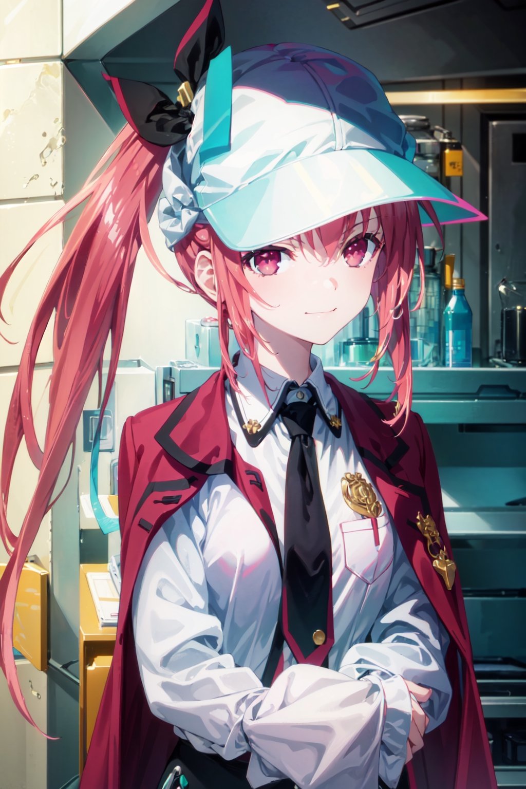 (((pixel-perfect, detail-perfect))), solo, 1girl, kotori itsuka, jacket, necktie, looking at viewer, closed mouth, smirk, kotori itsuka,kotori itsuka, soft