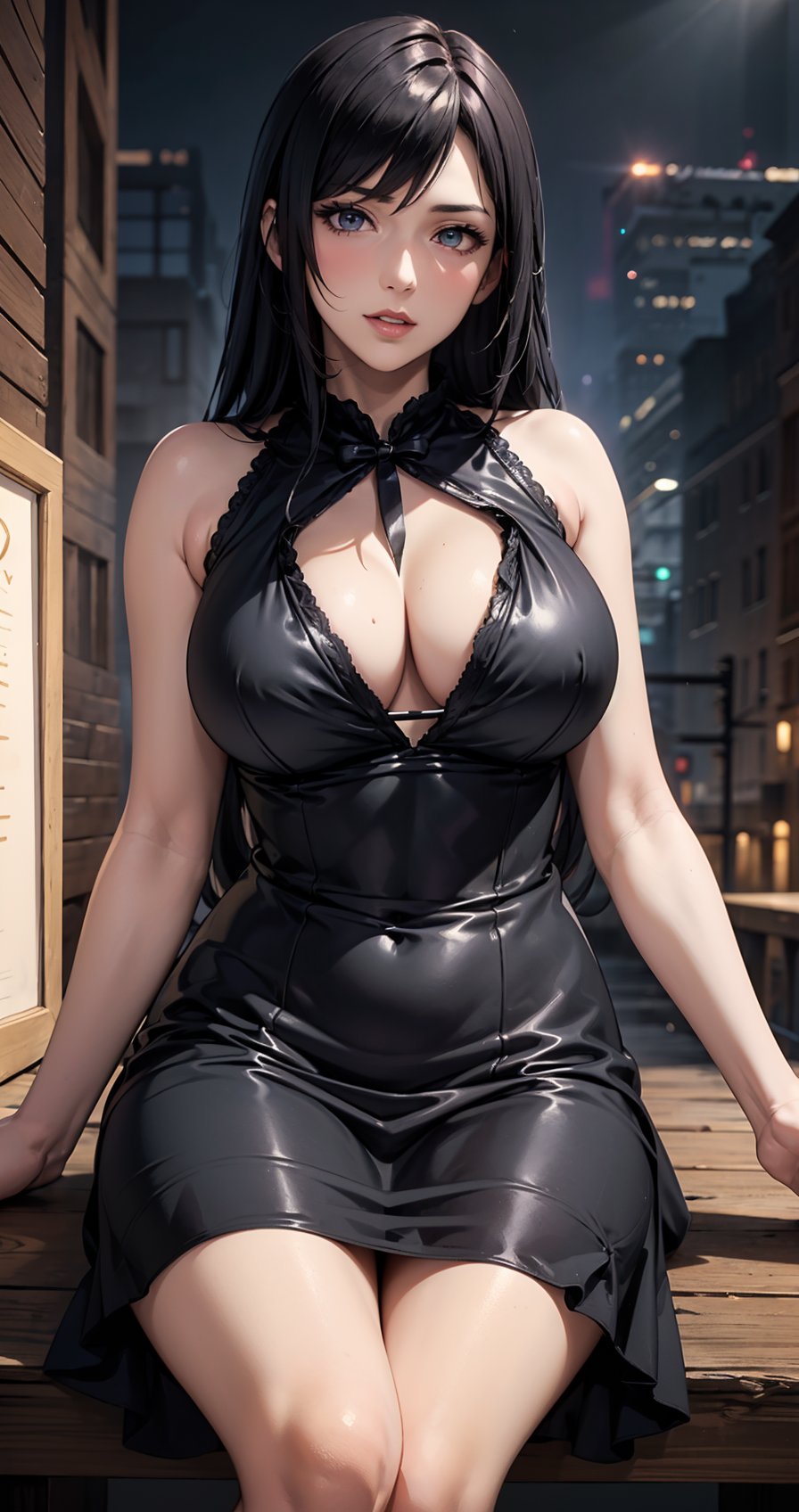 (masterpiece, top quality, best quality, official art, beautiful and aesthetic:1.2), (1girl),a sexy anime girl,beautiful detailed eyes,beautiful detailed lips,extremely detailed eyes and face,long eyelashes,1girl,dynamic pose, cinematic lighting,vibrant colors, highly detailed,elegant dress, glowing skin, yellow blue dress, warm lighting, intricate background, photorealistic, concept art, red and black dress, sitting, opening leg,