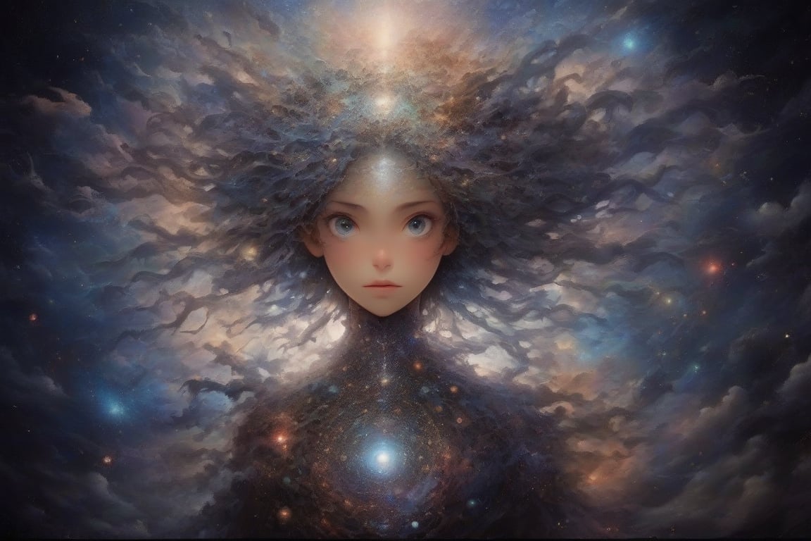 The transdimensional girl exists in a dimension beyond three-dimensional comprehension,  meaning her presence and appearan...