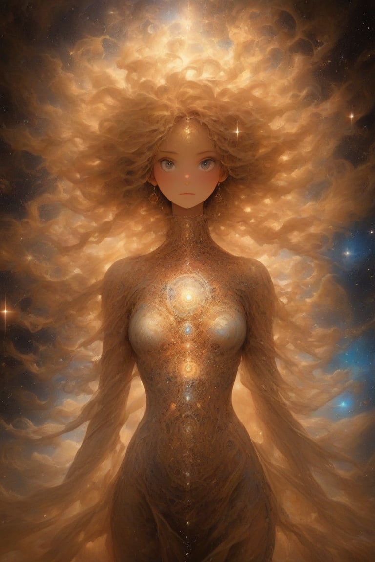 The transdimensional girl exists in a dimension beyond three-dimensional comprehension,  meaning her presence and appearan...