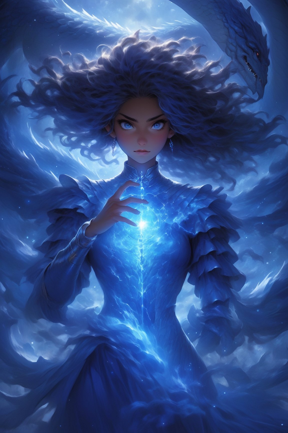 The figure before you is no ordinary girl but a symphony of realms,  elements,  and legends meticulously woven into a huma...