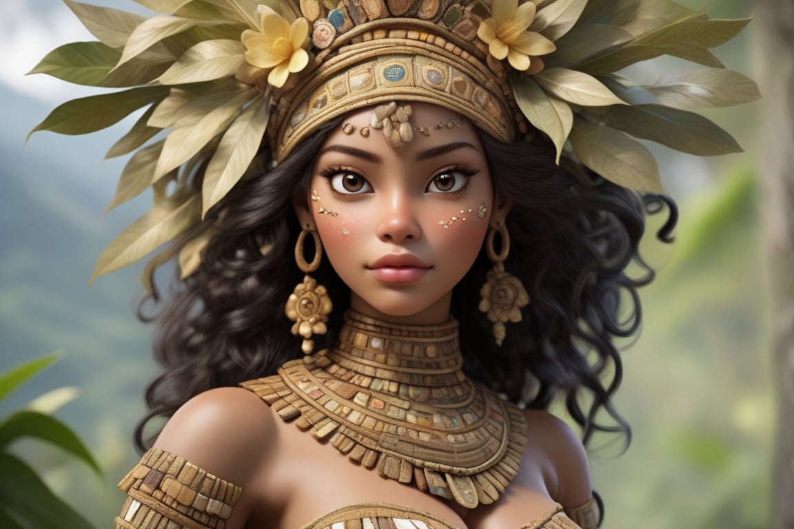 A female figure representing the pinnacle of human beauty,  blending ideal attributes from diverse cultures and epochs,  H...