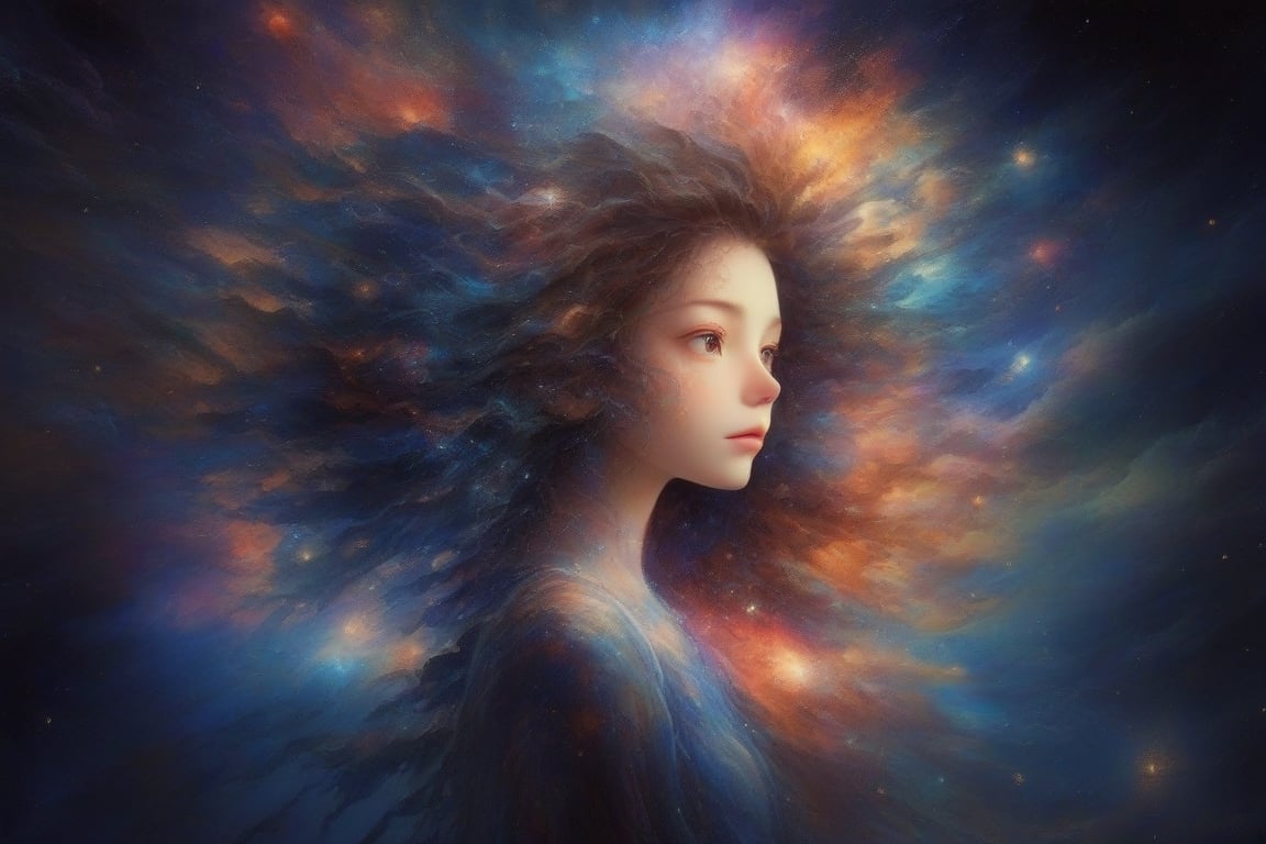 The transdimensional girl exists in a dimension beyond three-dimensional comprehension,  meaning her presence and appearan...
