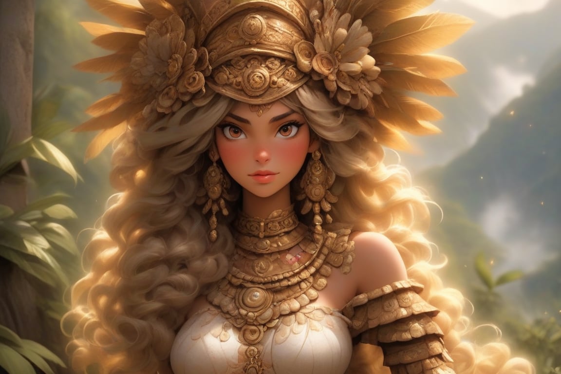 A female figure representing the pinnacle of human beauty,  blending ideal attributes from diverse cultures and epochs,  H...