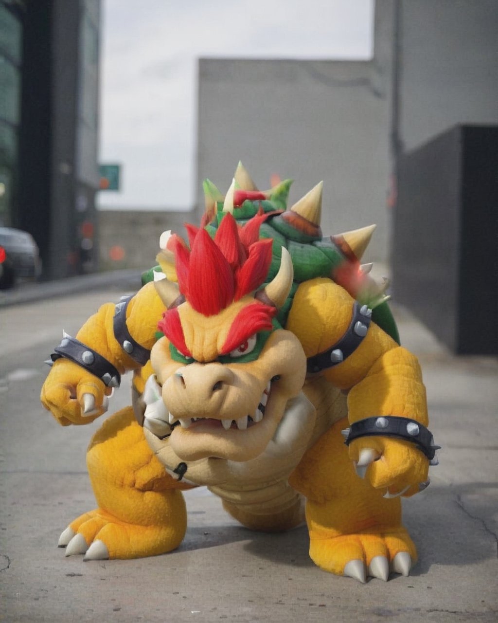 photo portrait of Bowser in real life, real,character