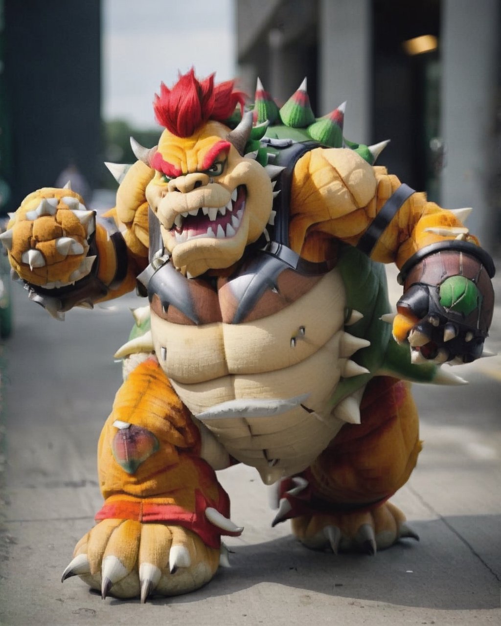 photo portrait of Bowser in real life, real