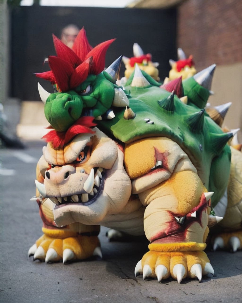 photo portrait of Bowser in real life, real