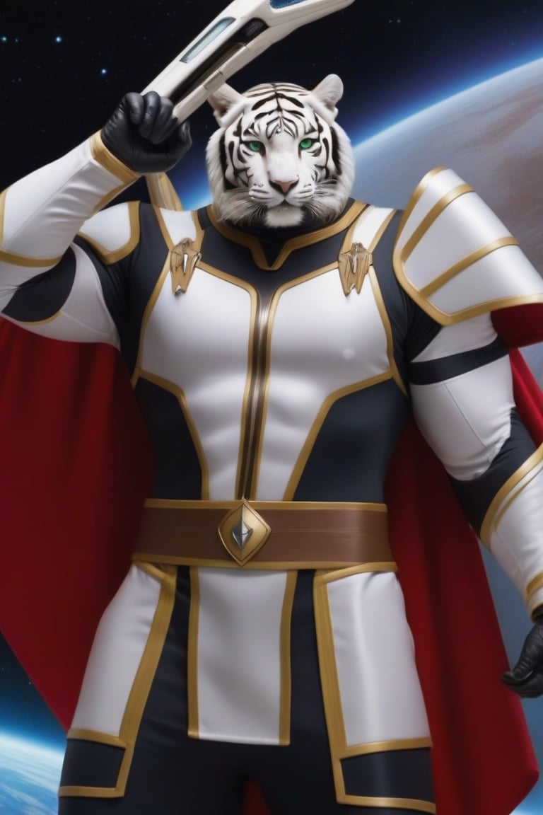 PERFECT_BODY_PERFECT_FACE_PERFECT_EYES_green_eyes_PERFECT_FACE_star_trek_costume_white_tiger_humanoid_muscle_body_