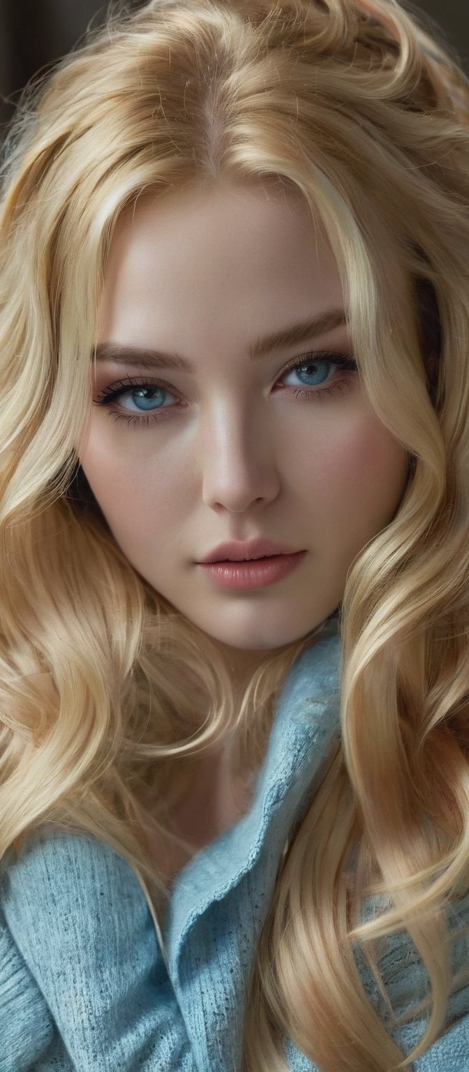 Generate hyper realistic image of a mesmerizing woman whose seductive charm emanates from every glance,  her long hair cas...