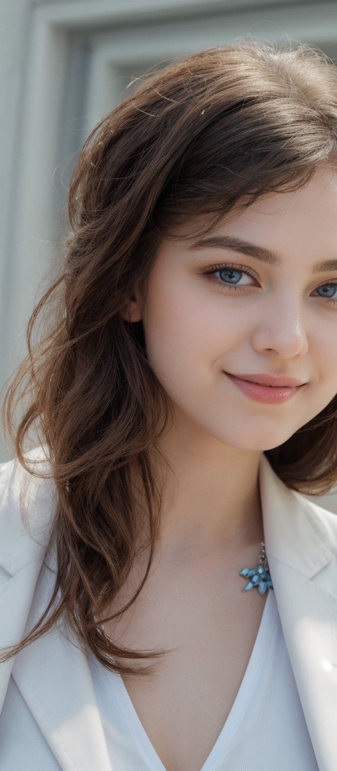 Generate hyper realistic image of a seductive woman with long,  flowing hair cascading down her shoulders. Her captivating...