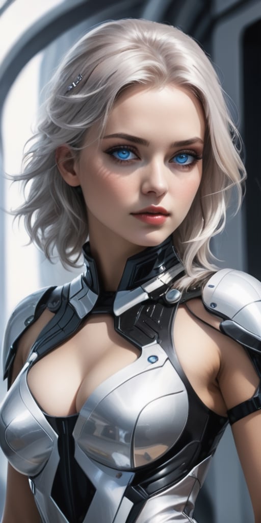 create a women.futuristic dress,  beauty,  detalaid face by Decyfer30 on Tensor.Art