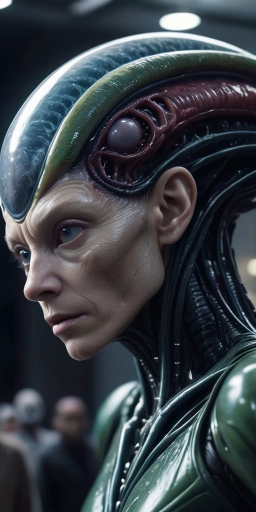 Generate hyper realistic image of alien parasites infesting the minds of human leaders,  twisting their thoughts and turni...