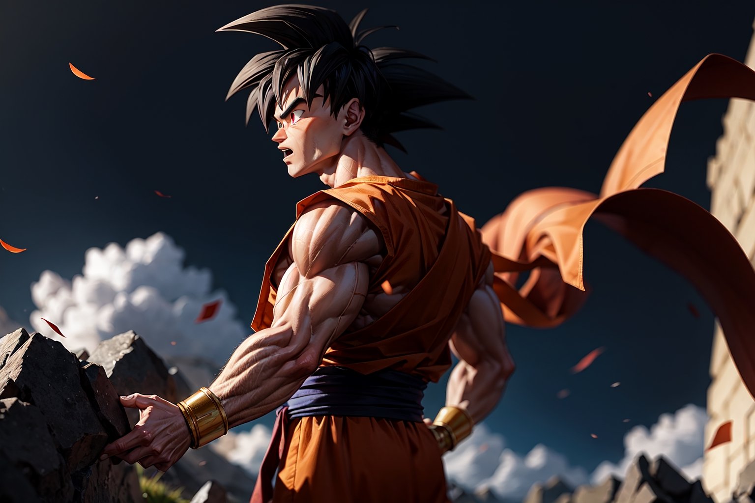 son goku as a warrior