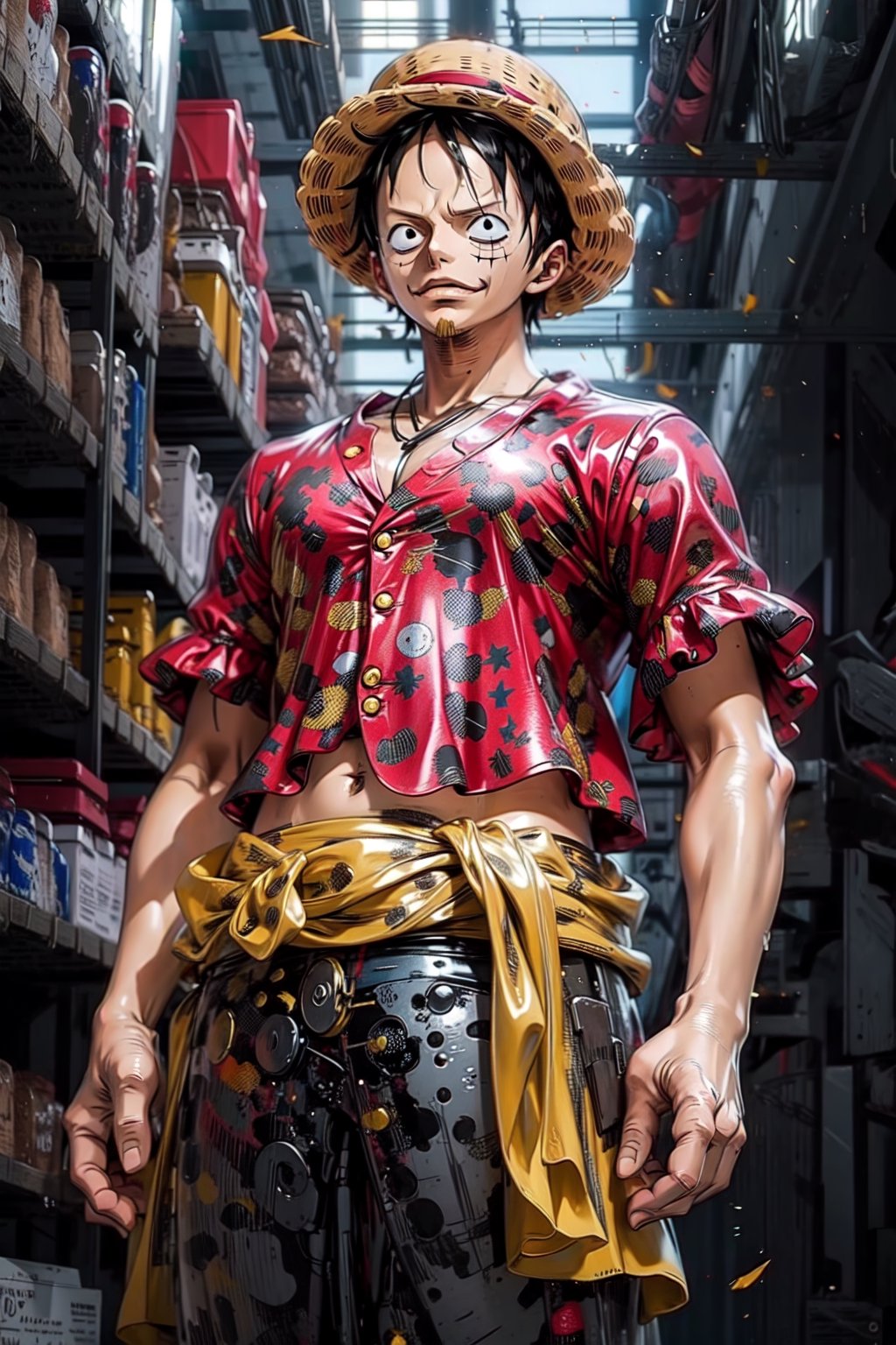 ((masterpiece, best quality)),luffy from one piece anime