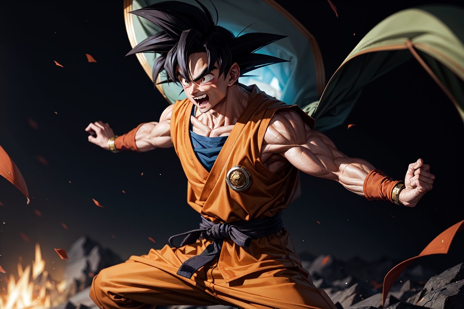 son goku as a warrior