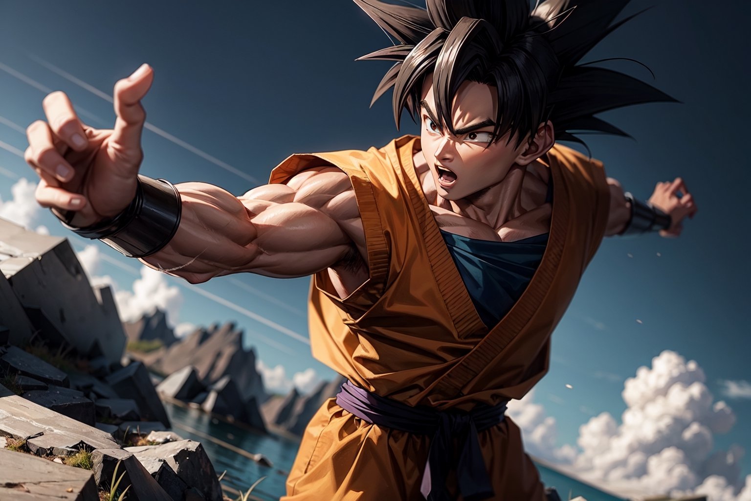 son goku as a warrior