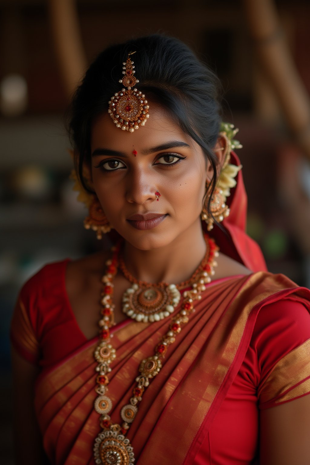 Beautiful women in saree, This breathtaking photograph, shot on a Canon 1DX with a 50 mm f/2.8 lens, beautifully showcases the raw and authentic beauty of life. Navel exposed, high resolution 32k image quality,Girl25yo,Details,ആതിര