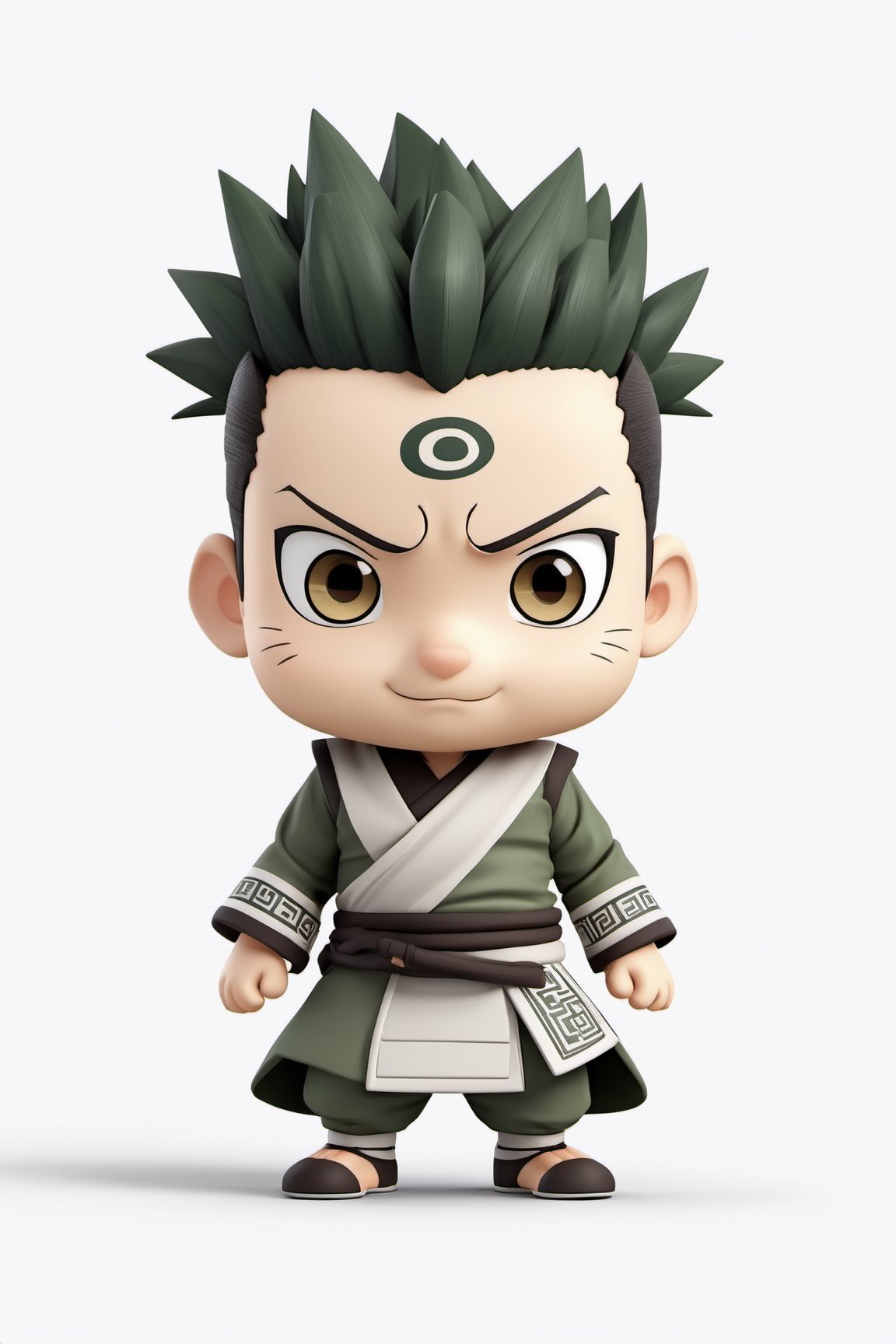 (full body) Tribal version mascot of cute and cuddly Shikamaru Nara,  angry expression,  fighting pose by Redbal on Tensor...