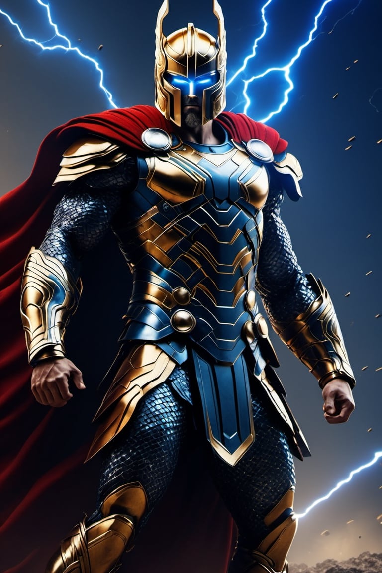Thor full body,  Spartan helmet,  dressed in golden Spartan armor by Dghost86 on Tensor.Art
