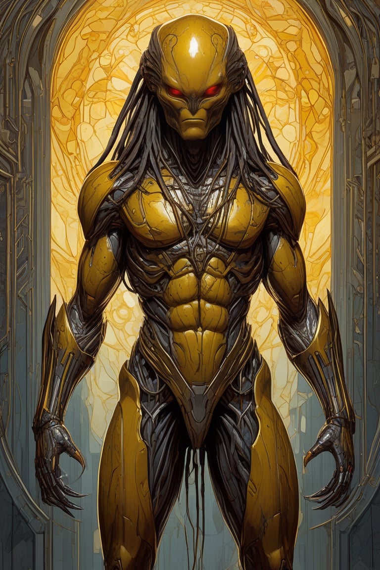 full body,  alien-humanoid hybrid,  predator by Dghost86 on Tensor.Art