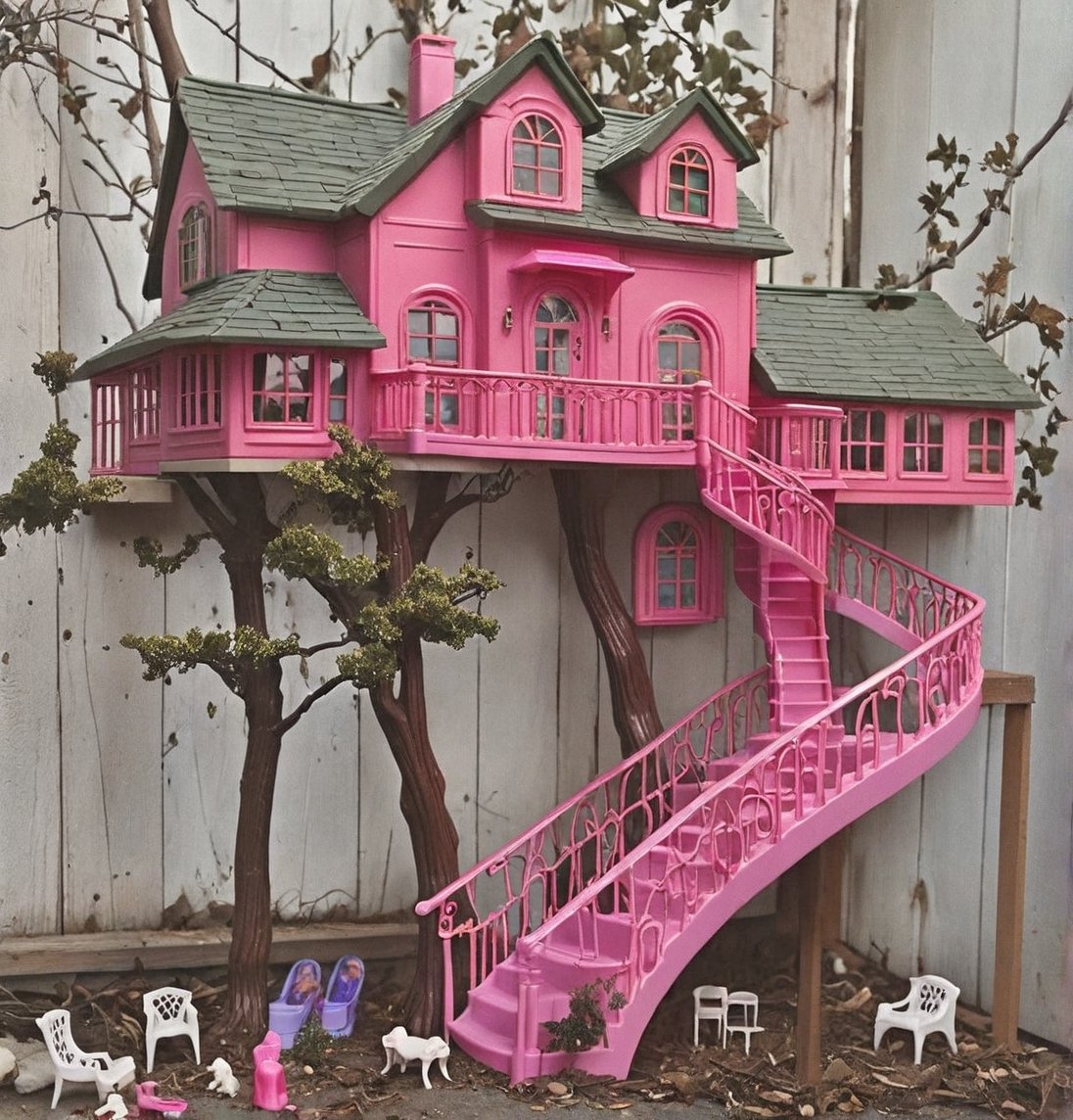 plastic barbie house