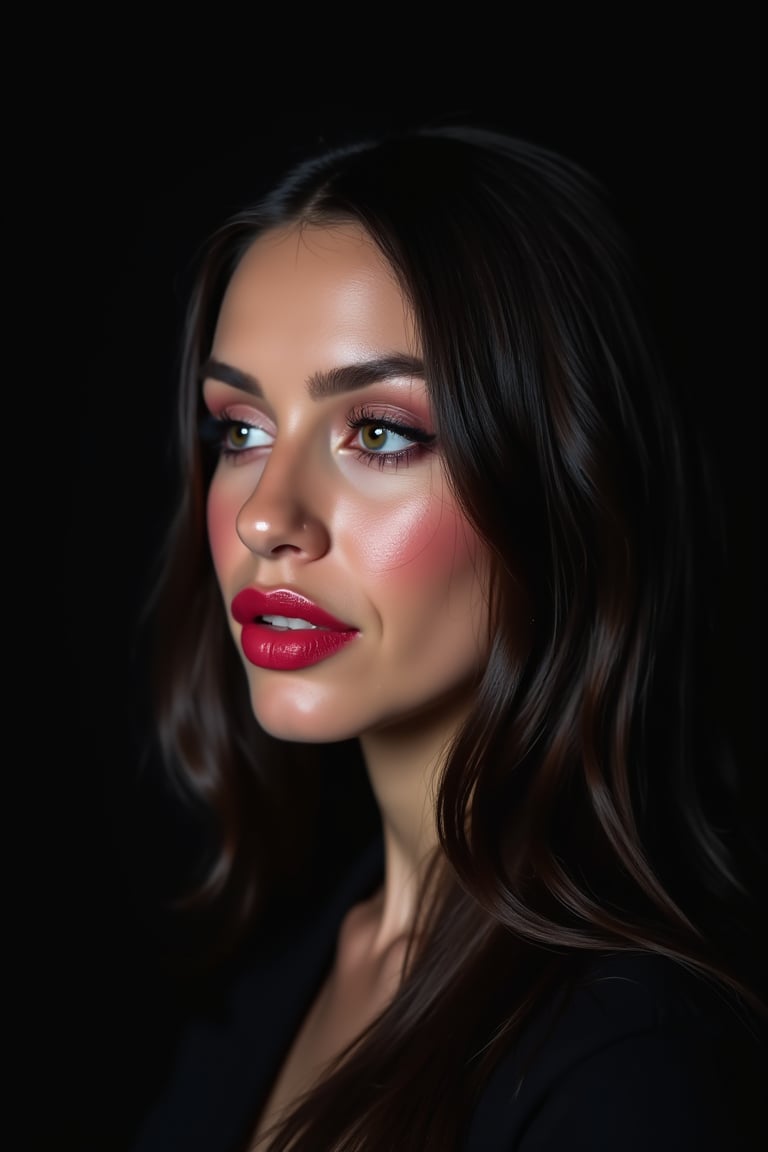 pretty woman,  graphics interesting creative effect,  black dark color theme by acc-n on Tensor.Art