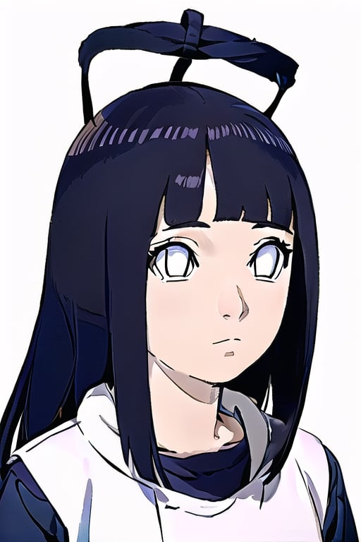 1girl,  white background hinata hyuga from naruto shippuded show,  long hair by acc-n on Tensor.Art