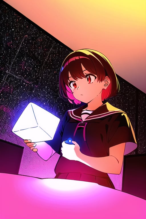 1girl,  holding cube,  dim low colors by acc-n on Tensor.Art