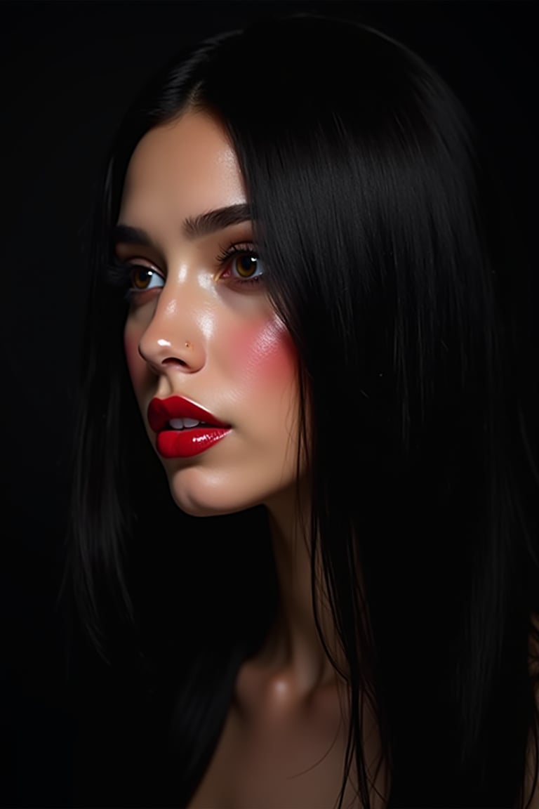 pretty woman,  graphics interesting creative effect,  black dark color theme by acc-n on Tensor.Art