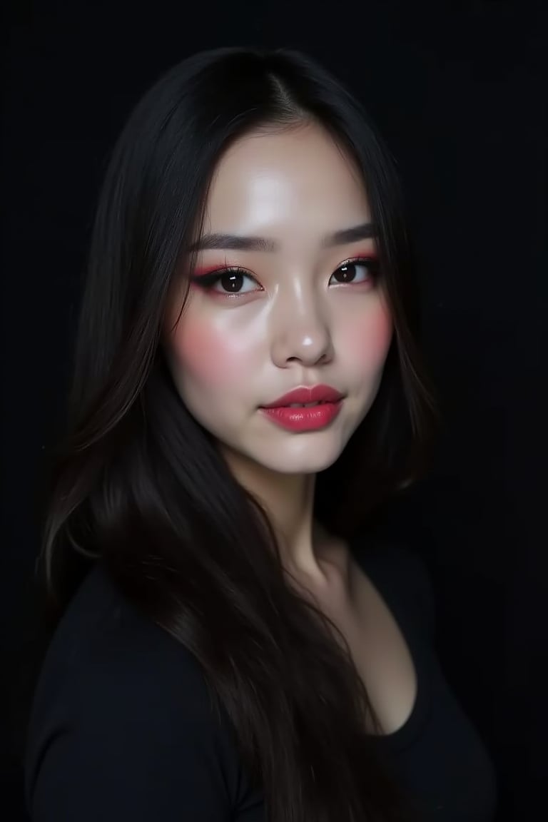 pretty woman,  graphics interesting creative effect,  black dark color theme by acc-n on Tensor.Art