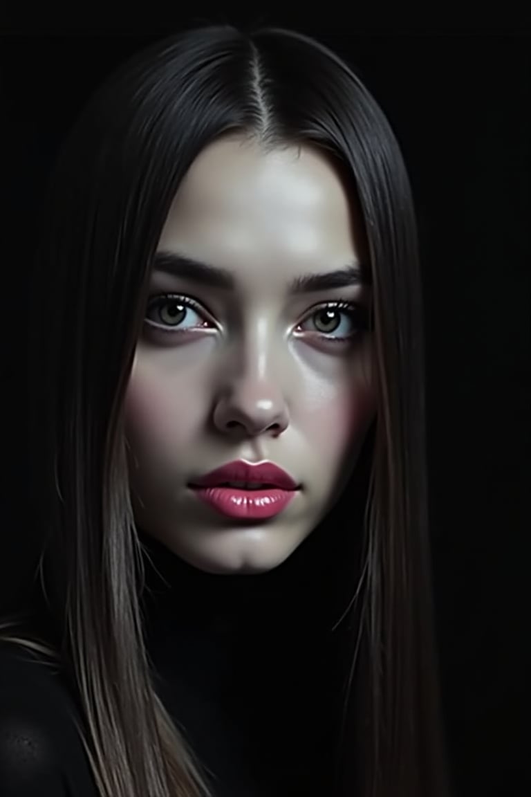 pretty woman,  graphics interesting creative effect,  black dark color theme by acc-n on Tensor.Art