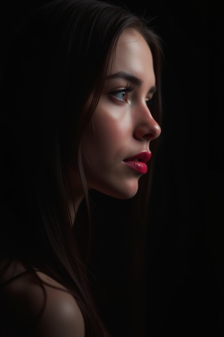 pretty woman,  graphics interesting creative effect,  black dark color theme by acc-n on Tensor.Art