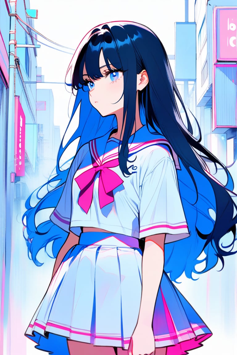 1girl,  long hair,  black hair by acc-ani-nn on Tensor.Art