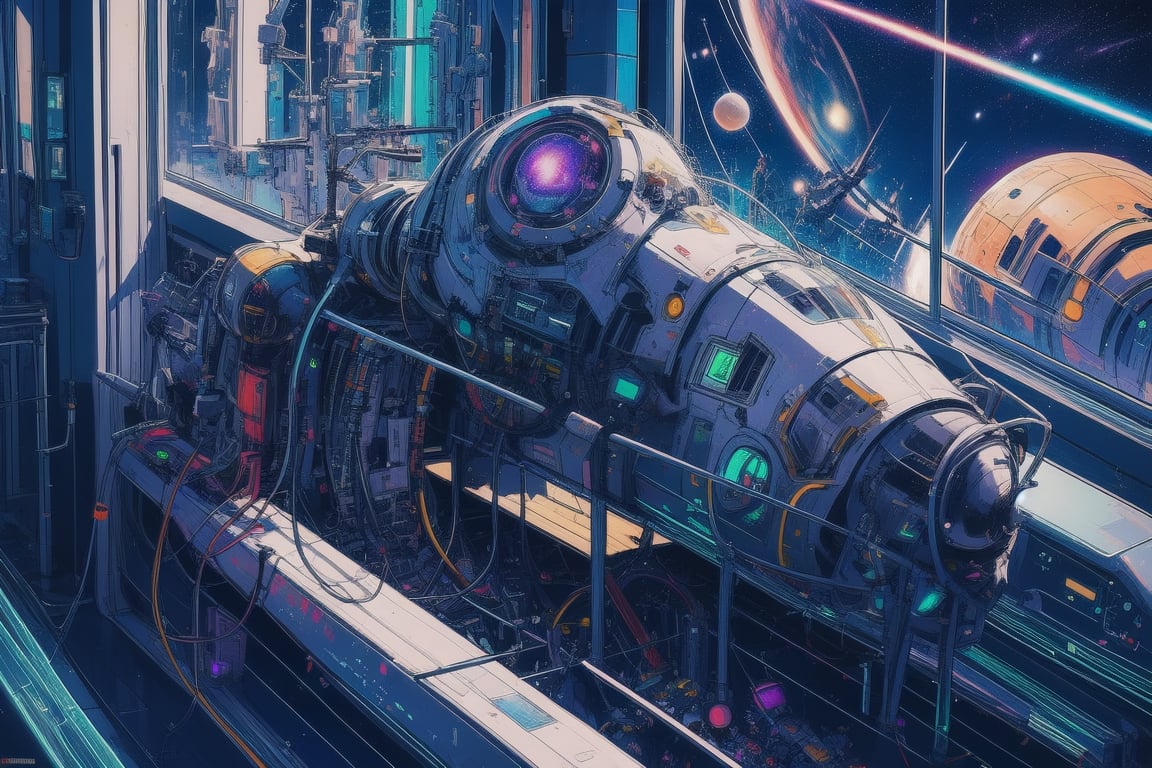  photo, cyberpunk girl,detailed photo of cyber outfit, running, hyper detailed future dystopia, world, night time neon lights. chrom and glass aircars overhead, outer planets