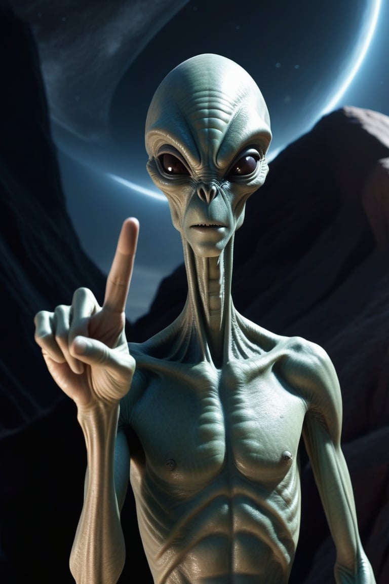 Epic scene of tall and strange alien who is pointed with his finger by Chongas  on Tensor.Art
